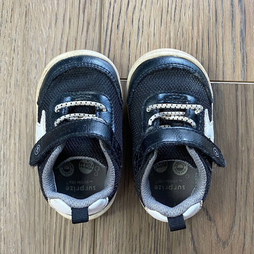Stride Rite Black and White Kids Sneakers